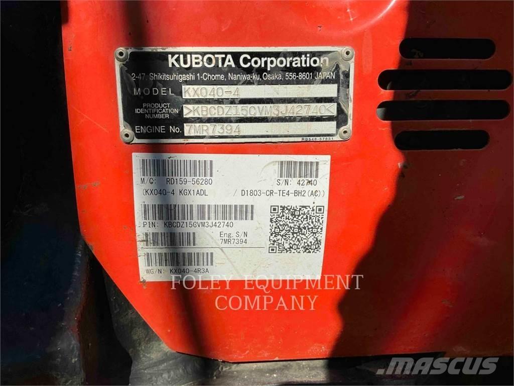 Kubota KX040-4 Rupsgraafmachines