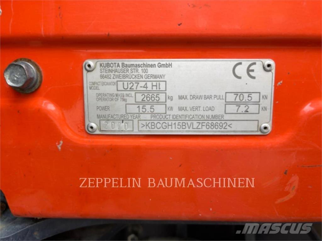 Kubota U27-4 Rupsgraafmachines