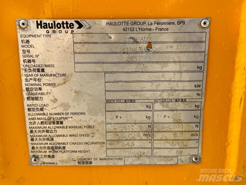 Haulotte OPTIMUM 8 Schaarhoogwerkers