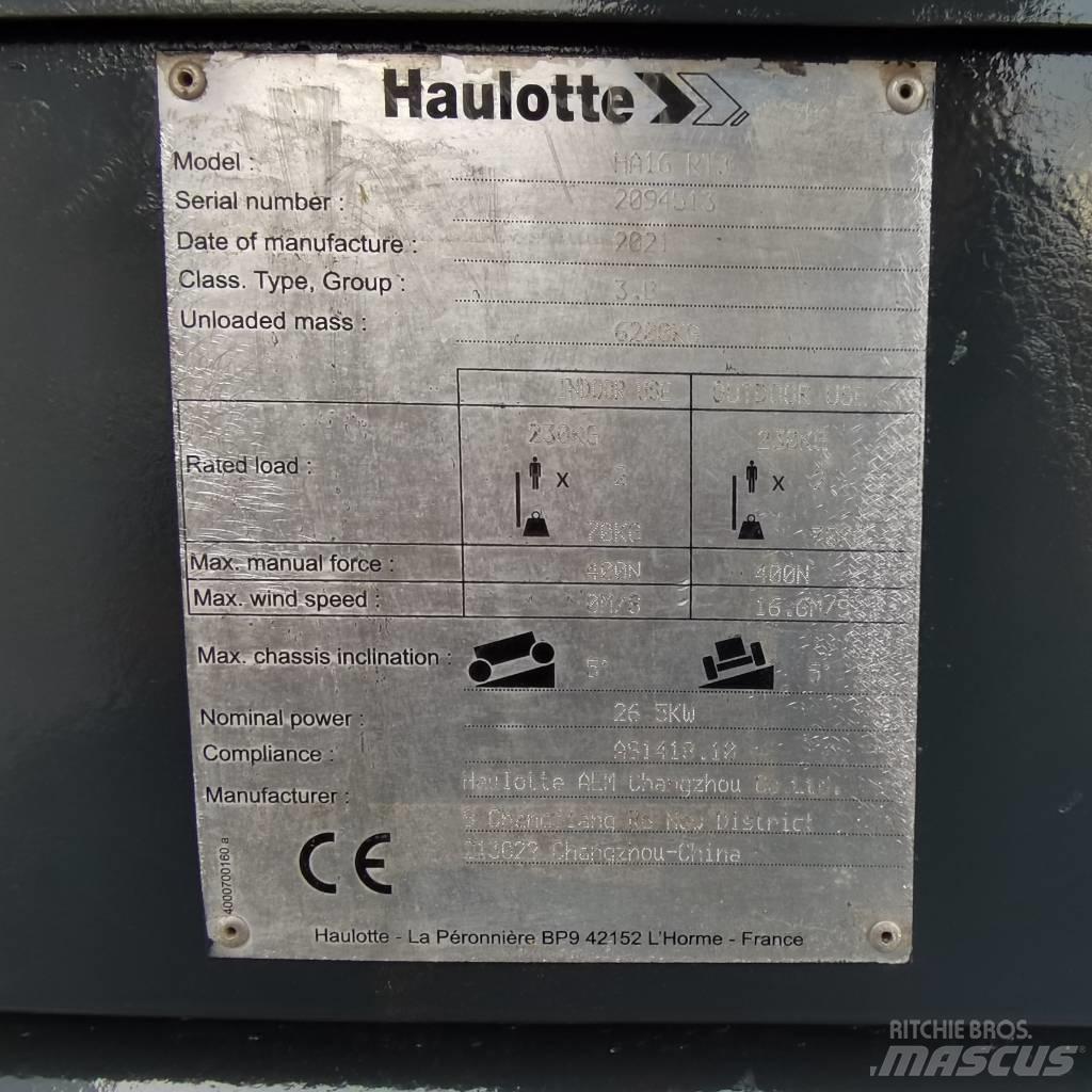 Haulotte HA16RTJ Knikarmhoogwerkers