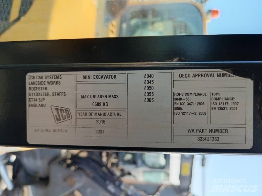 JCB 8055 RTS Minigraafmachines < 7t