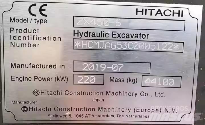 Hitachi ZX450H Rupsgraafmachines