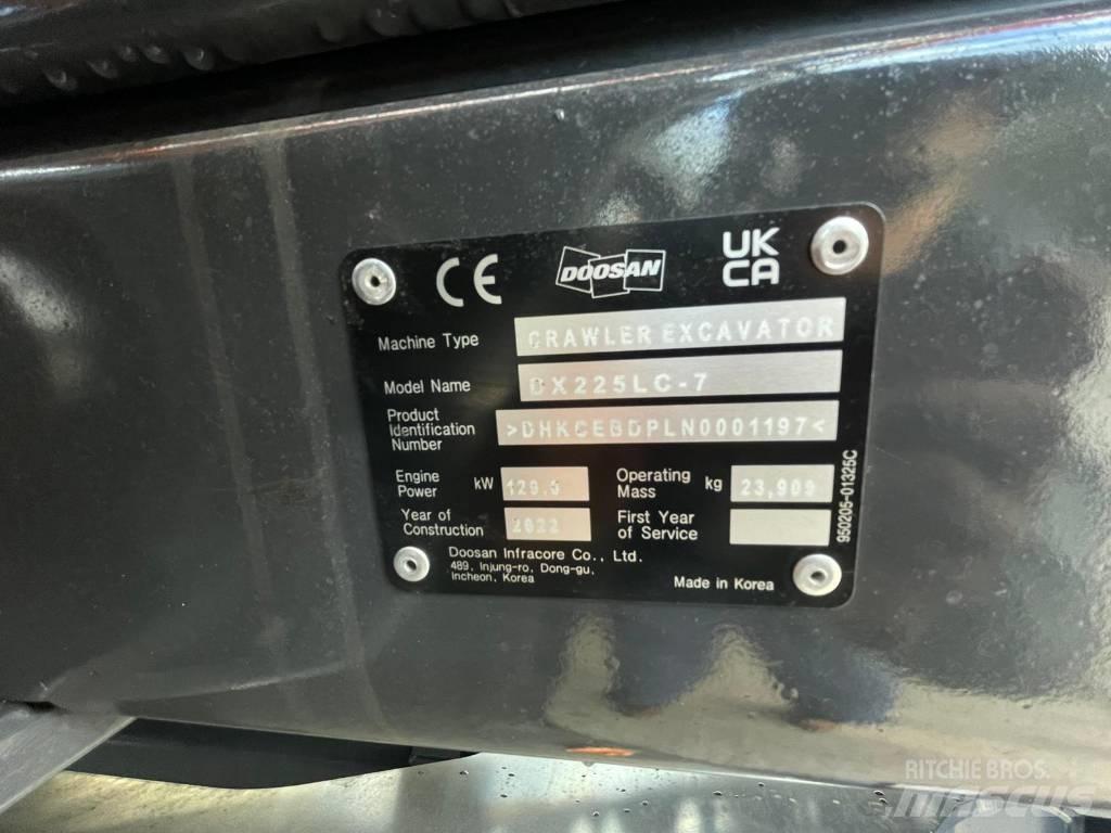 Doosan DX225LC-7 Rupsgraafmachines