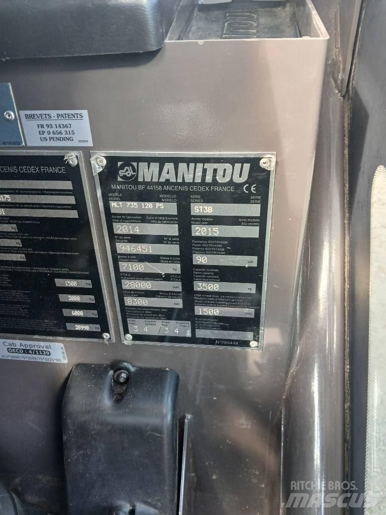 Manitou MLT 735-120 Verreikers voor landbouw