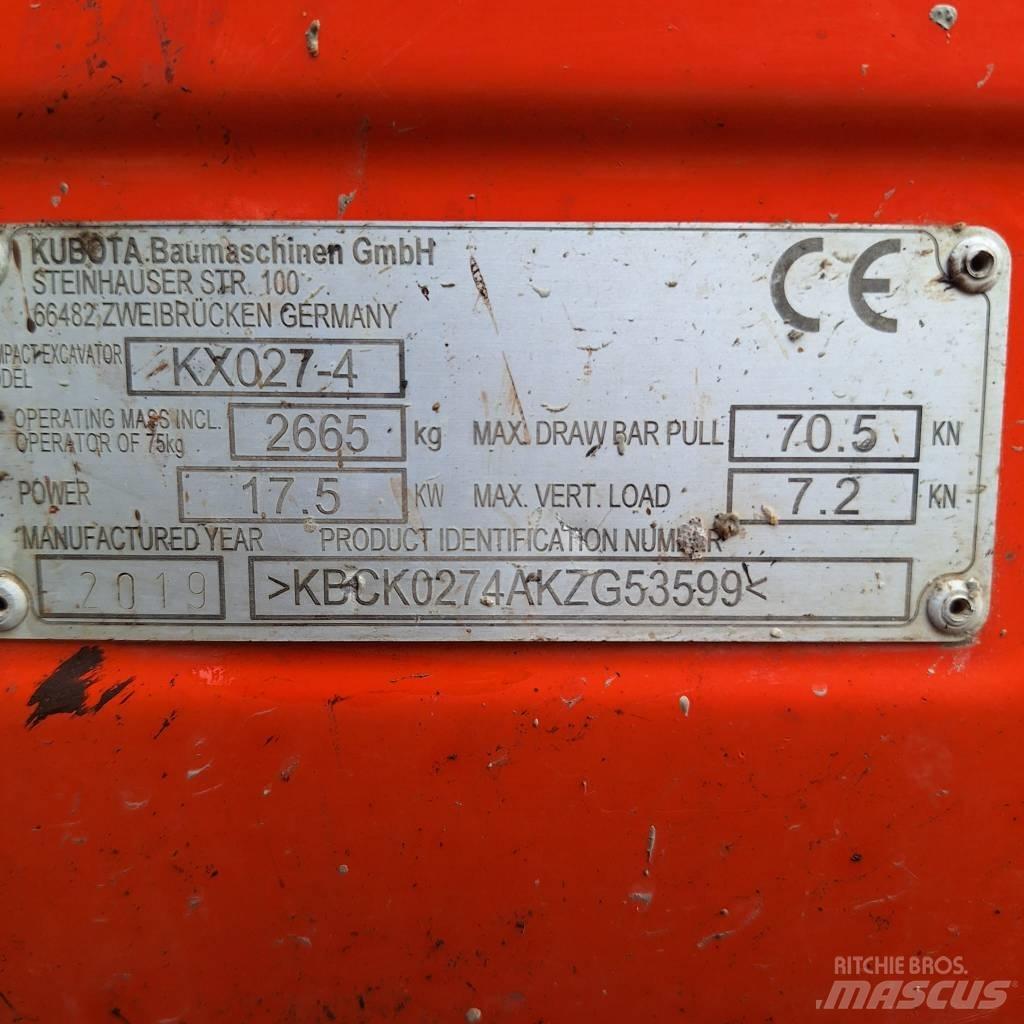 Kubota KX 027-4 Minigraafmachines < 7t