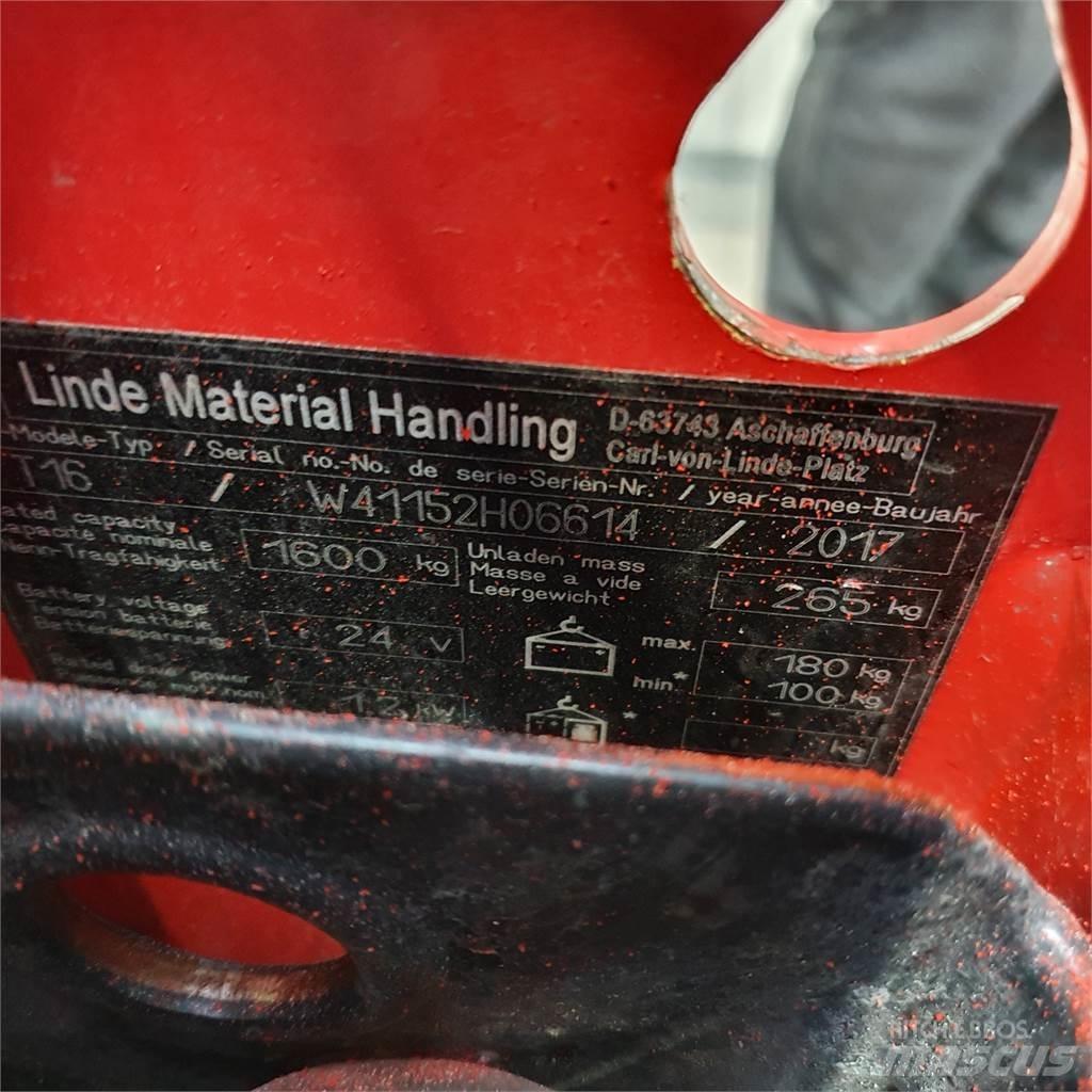Linde T16 Electro-pallettrucks