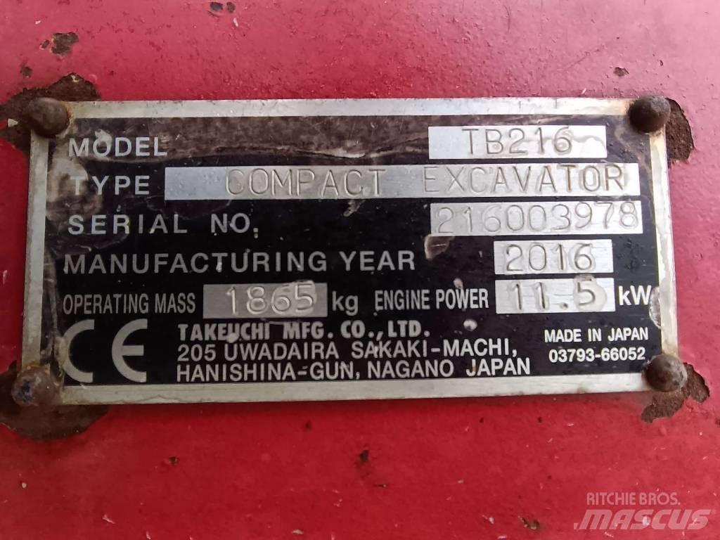 Takeuchi TB216 Bouw - Overige