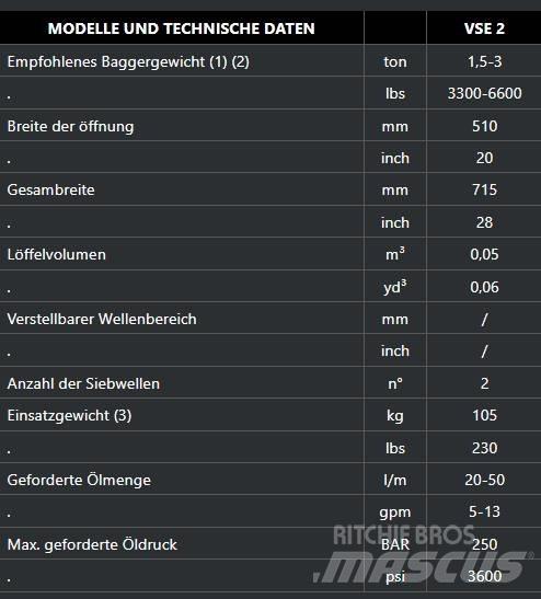 Simex VSE2 Minigraafmachines < 7t