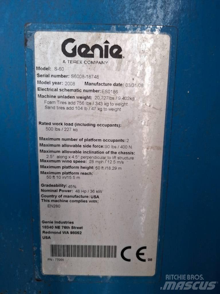 Genie S 60 Telescoophoogwerkers