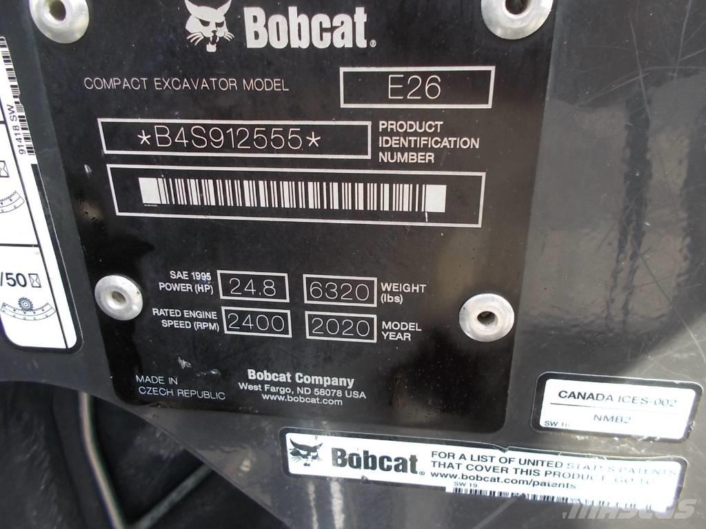 Bobcat E26GM Minigraafmachines < 7t