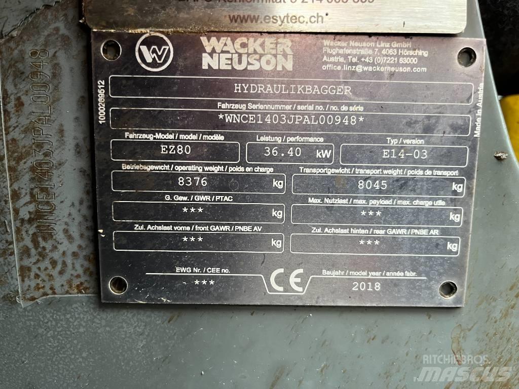 Wacker Neuson EZ 80 Midigraafmachines 7t - 12t