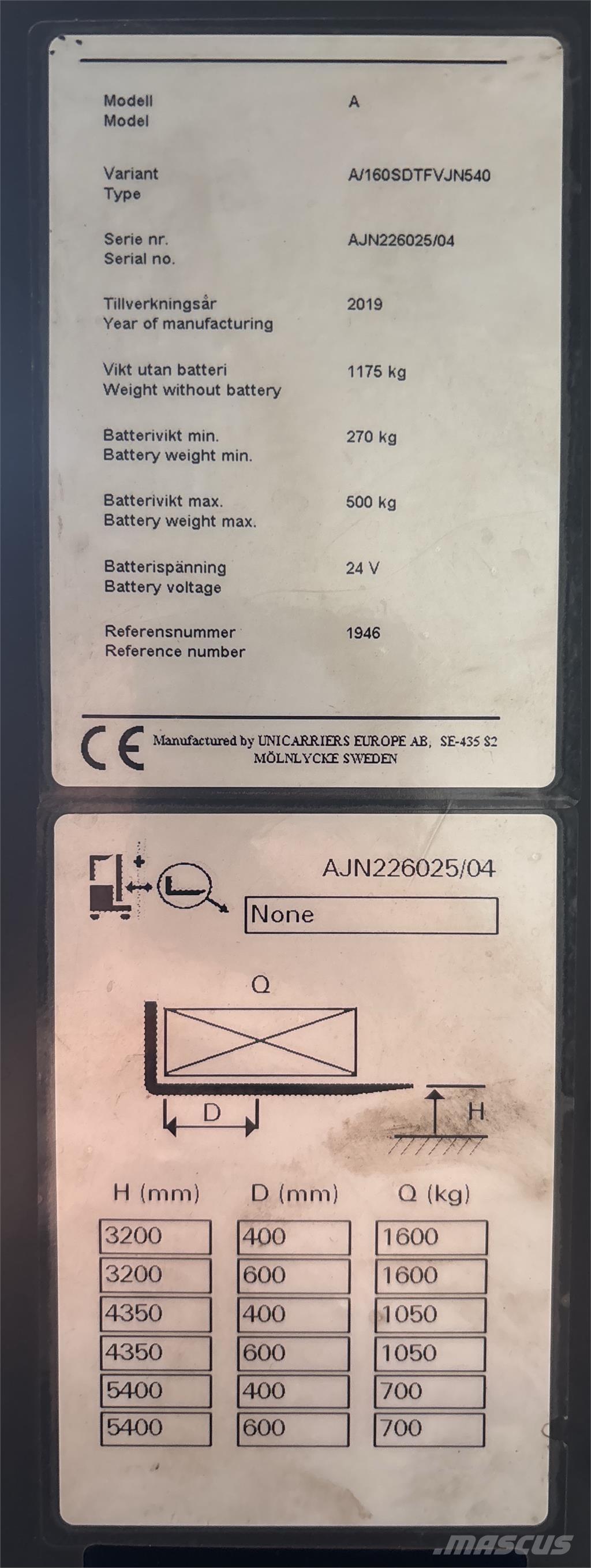 Atlet A160 Zelfrijdende stapelaars