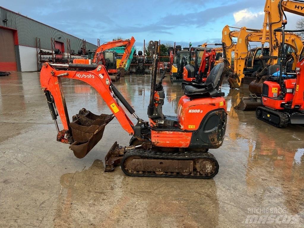 Kubota K 008-3 Minigraafmachines < 7t