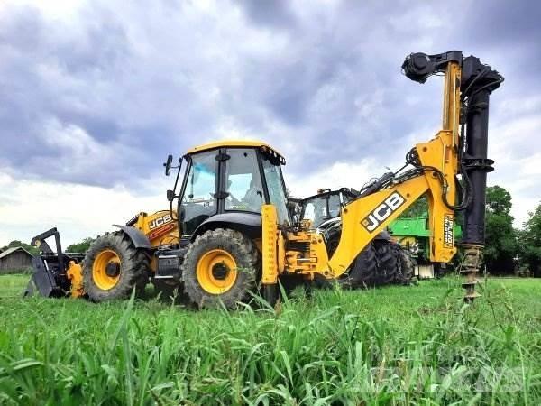 JCB 4CX +Piling Master Graaf-laadcombinaties