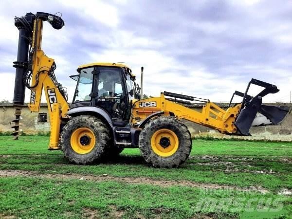 JCB 4CX +Piling Master Graaf-laadcombinaties