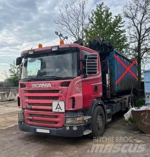 Scania R480 +MEC Vlakke laadvloer met kraan