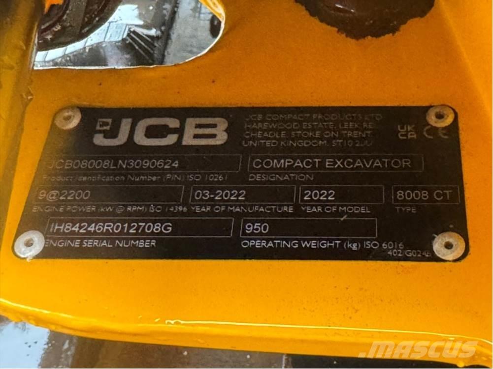 JCB MICRO 8008 Minigraafmachines < 7t