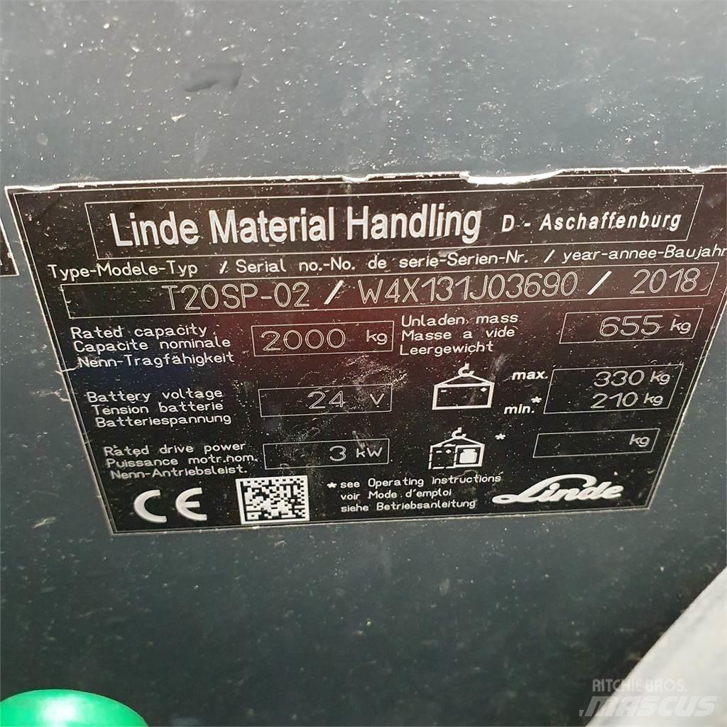 Linde T20SP-lang Electro-pallettrucks