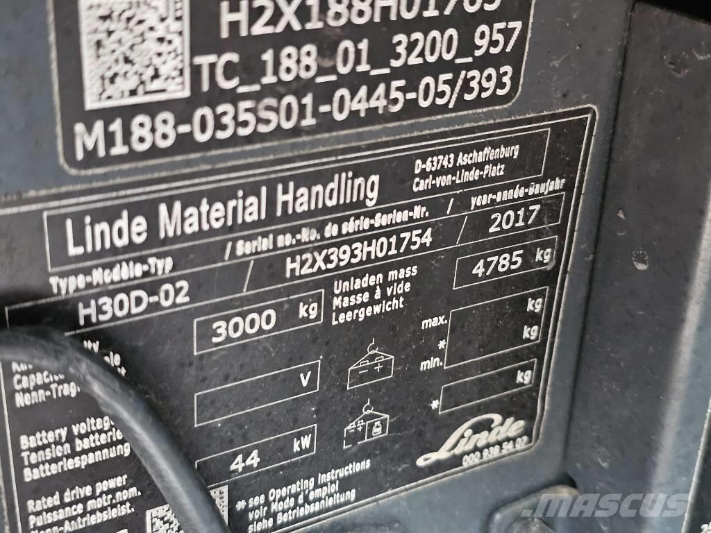 Linde H30D-02 Diesel heftrucks