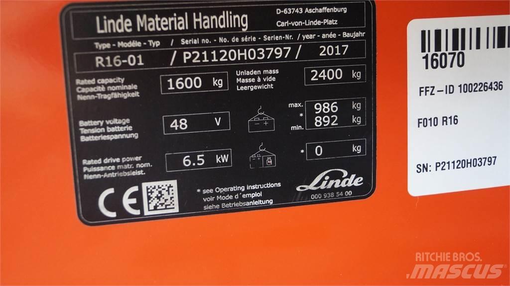 Linde R16 Reachtruck voor hoog niveau