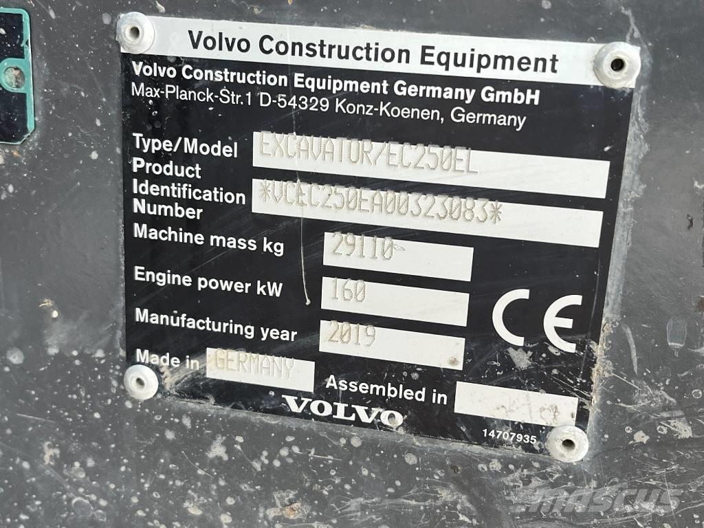 Volvo EC 250 EL Rupsgraafmachines