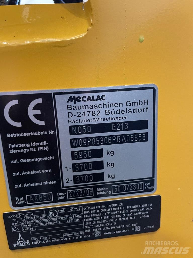Mecalac AX 850 Wielladers