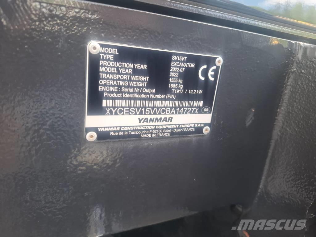 Yanmar SV 15 VT Minigraafmachines < 7t
