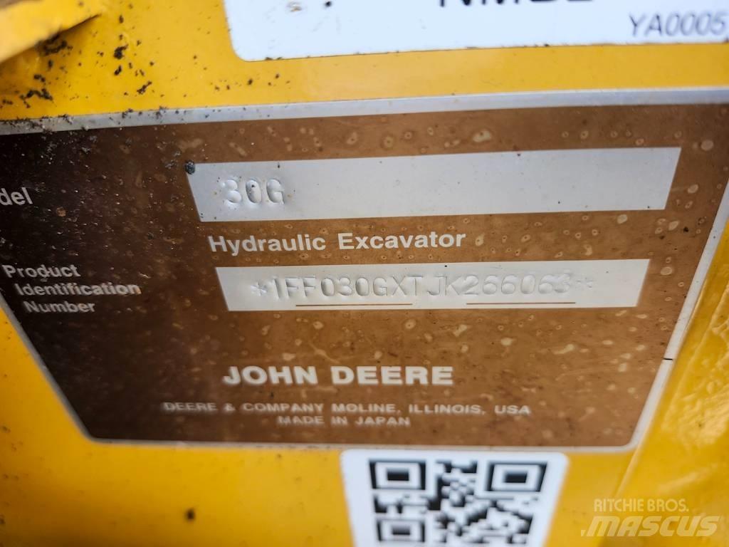 DEERE 30G Minigraafmachines < 7t