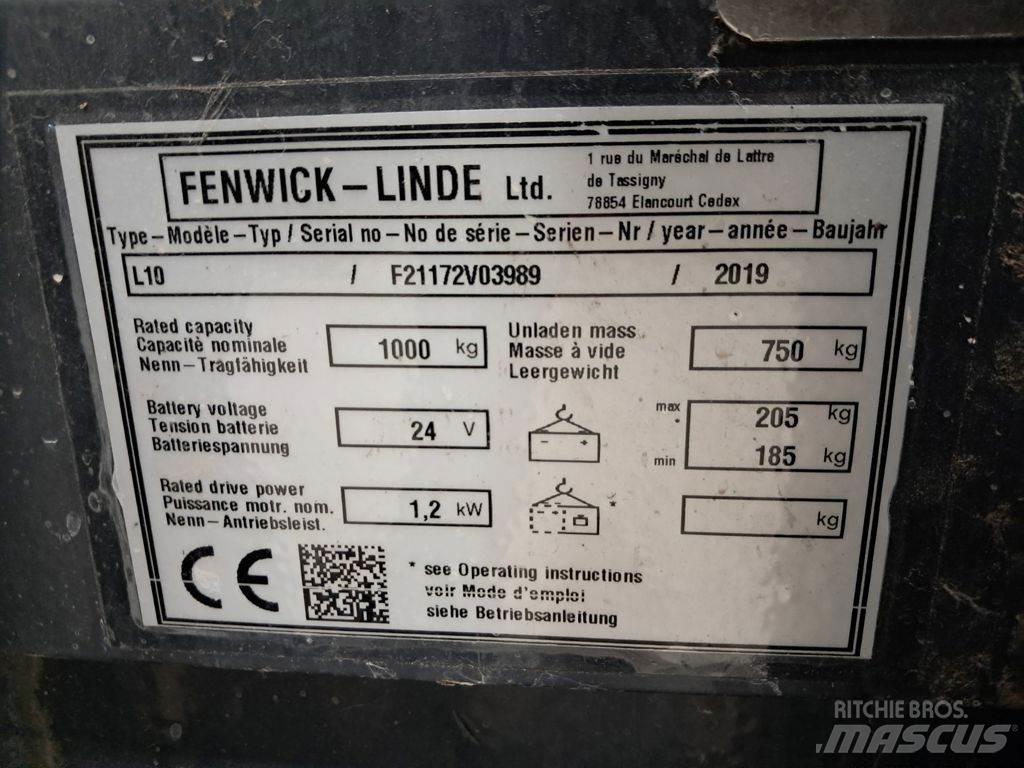 Linde L10 Stapelaar meeloop