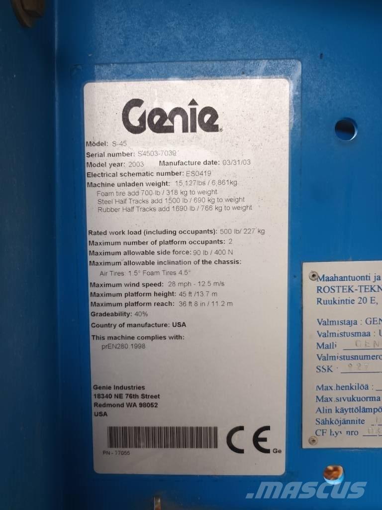 Genie S 45 RT Telescoophoogwerkers