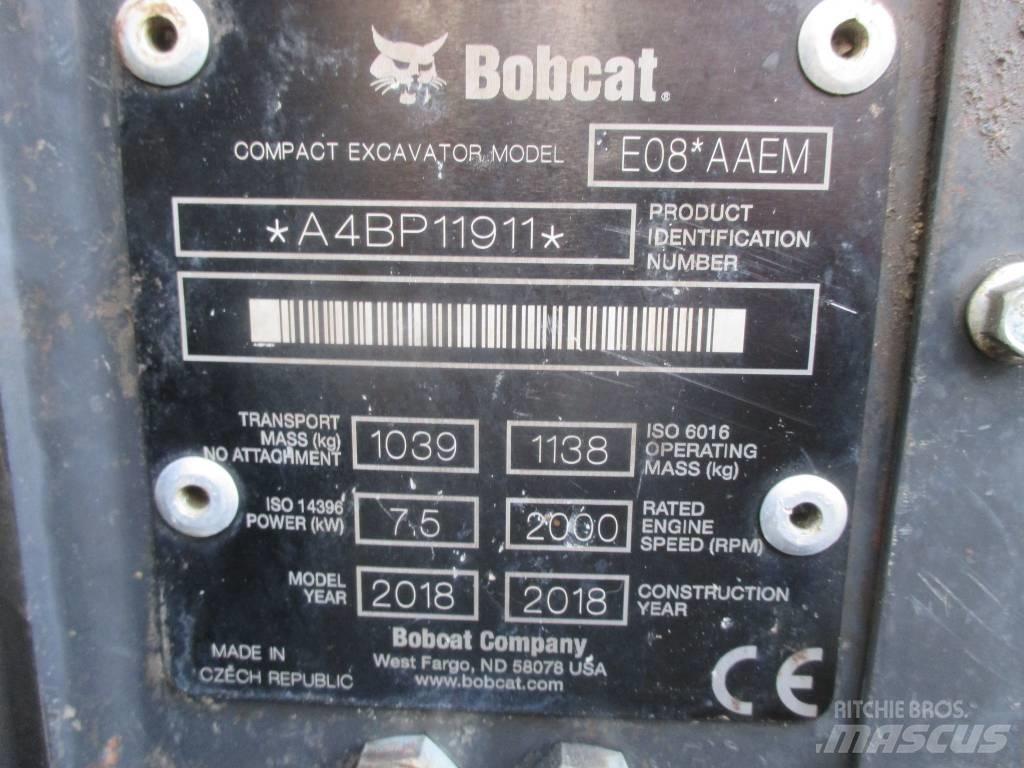 Bobcat E 08 Minigraafmachines < 7t