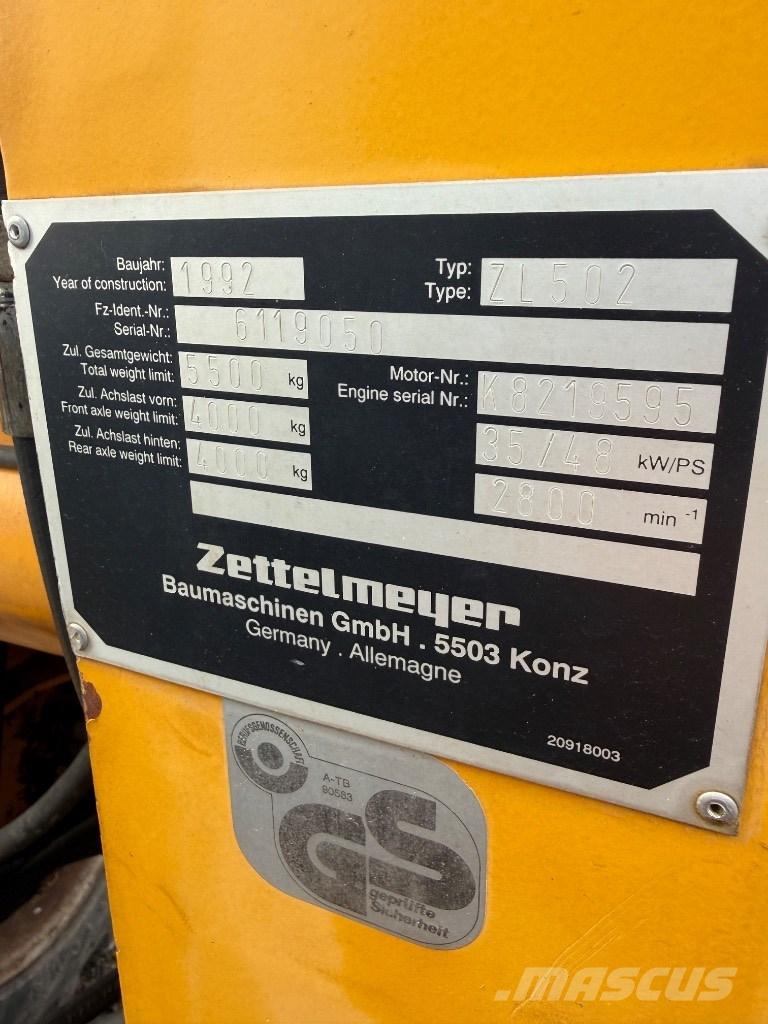 Zettelmeyer ZL 502 Wielladers