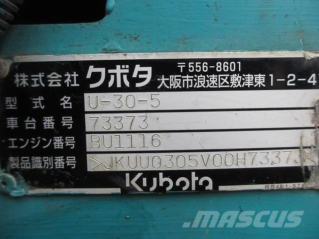 Kubota U 30-5 Minigraafmachines < 7t