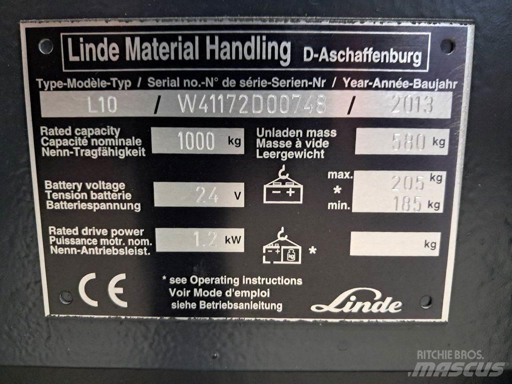 Linde L10 Stapelaar meeloop