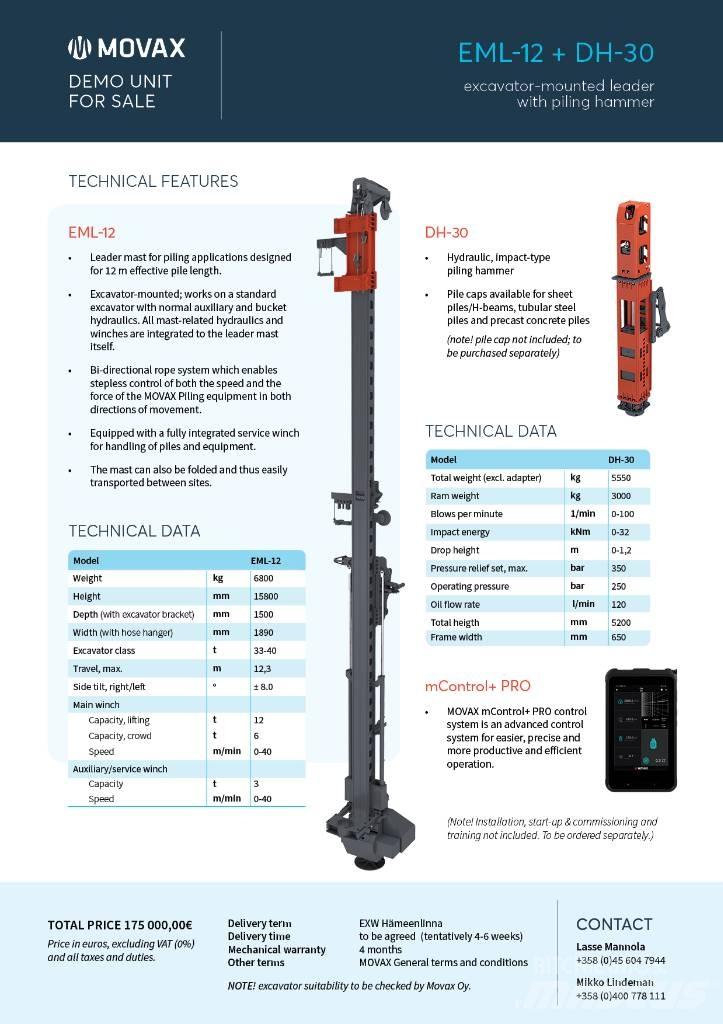 Movax EML-12 & DH-30 Hamers en brekers