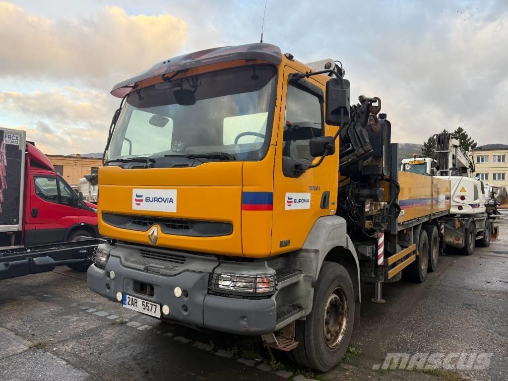 Renault Kerax 370.34 Vlakke laadvloer met kraan