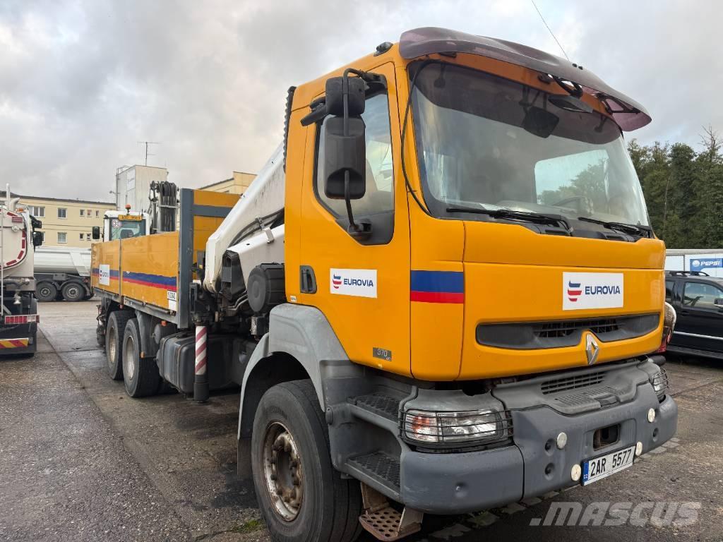Renault Kerax 370.34 Vlakke laadvloer met kraan