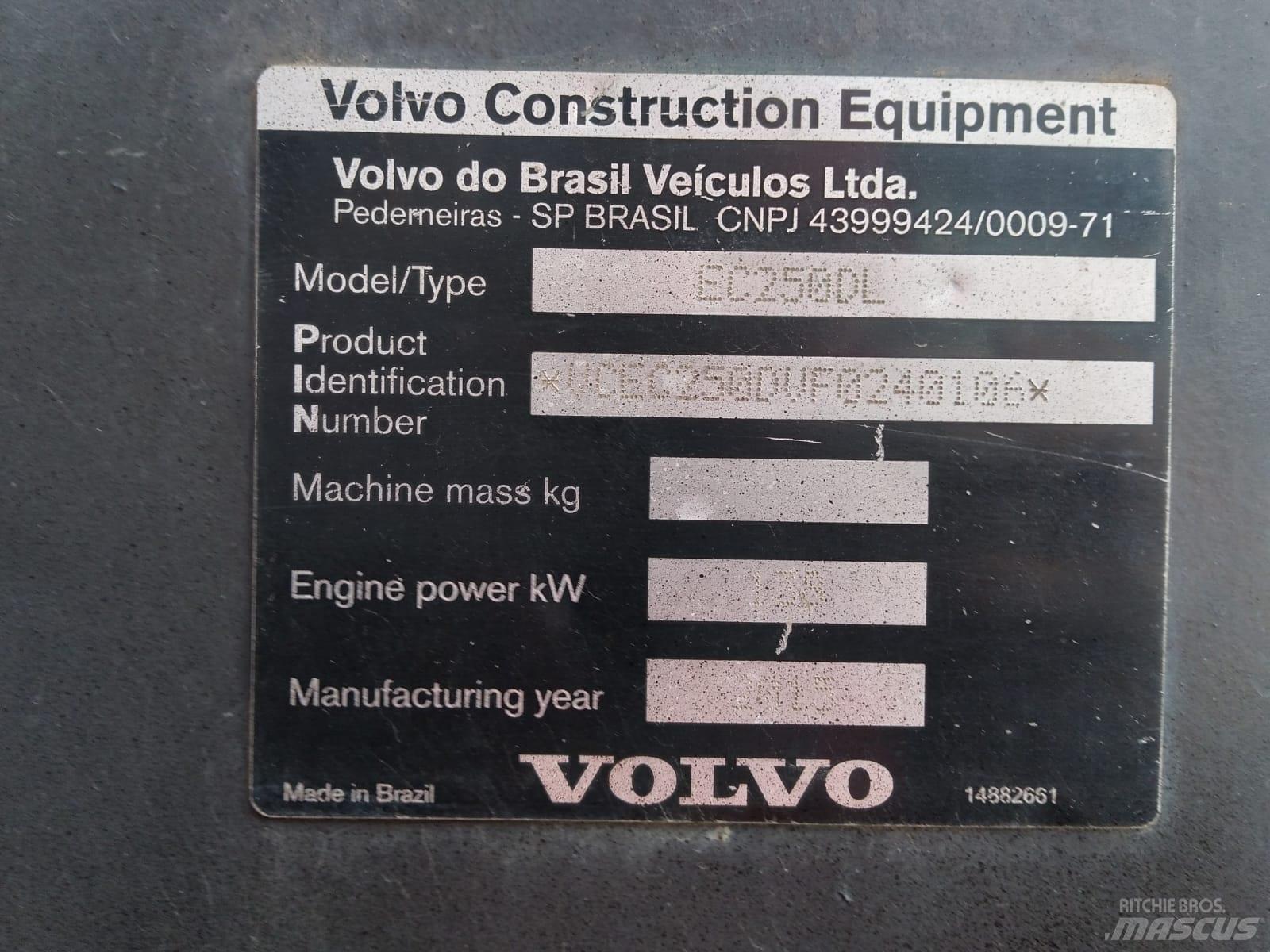 Volvo EC 250 D L Rupsgraafmachines