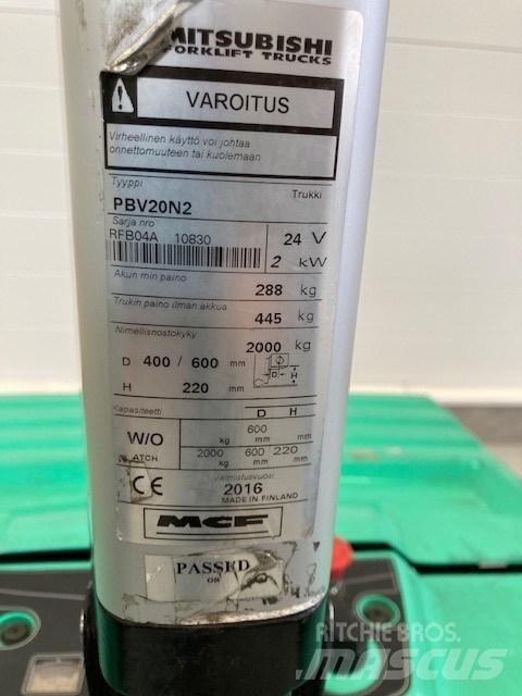 Mitsubishi PBV20N2 Meerij pallettruck met platform