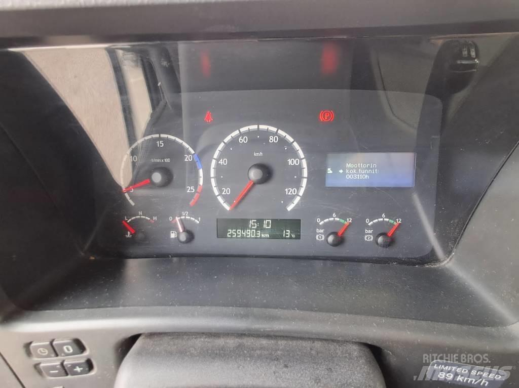 Scania P 340 Vlakke laadvloer met kraan