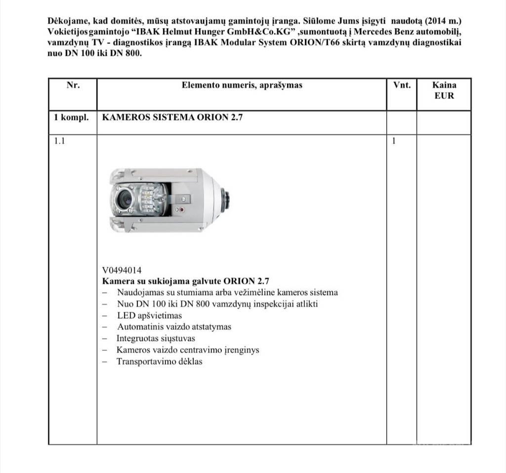  IBAK T66 Instrumenten, meet- en automatiseringsapparatuur