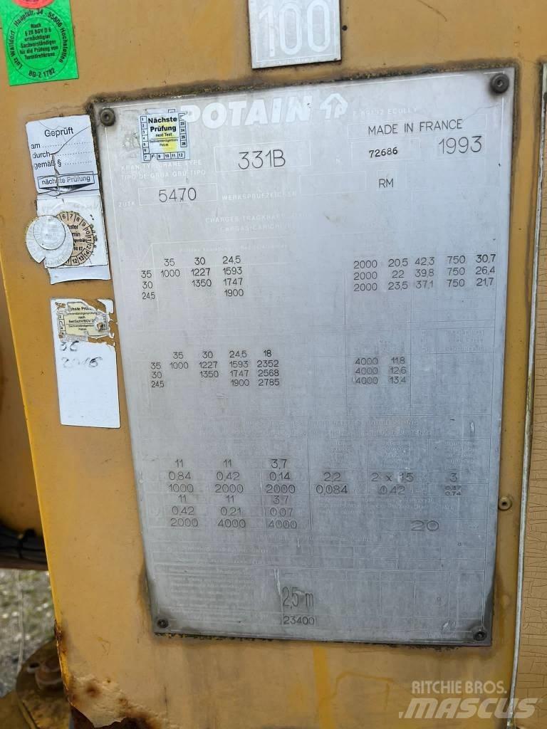 Potain GTMR 331 B Torenkranen