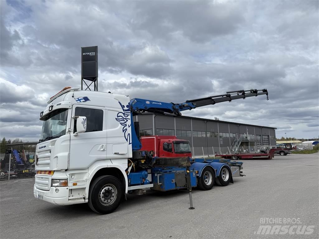 Scania R420 6X2 Vlakke laadvloer met kraan