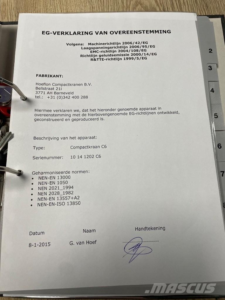 Hoeflon C 6 SOLD Mini hijskraan