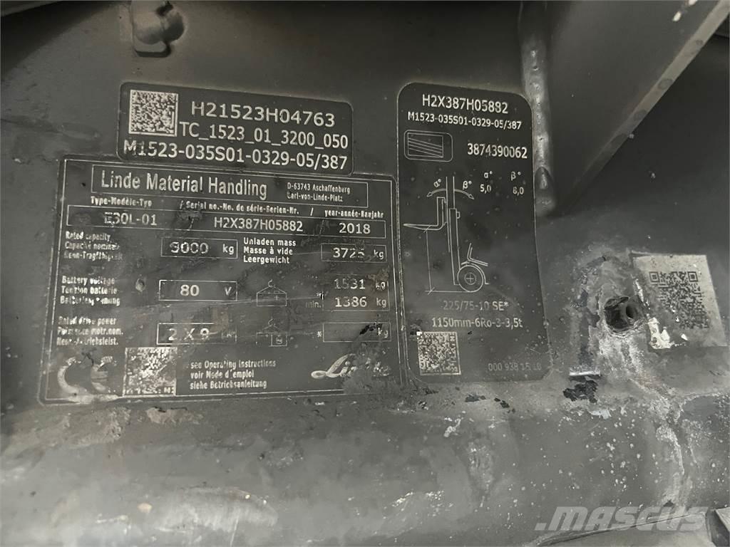 Linde E30L-01 Elektrische heftrucks