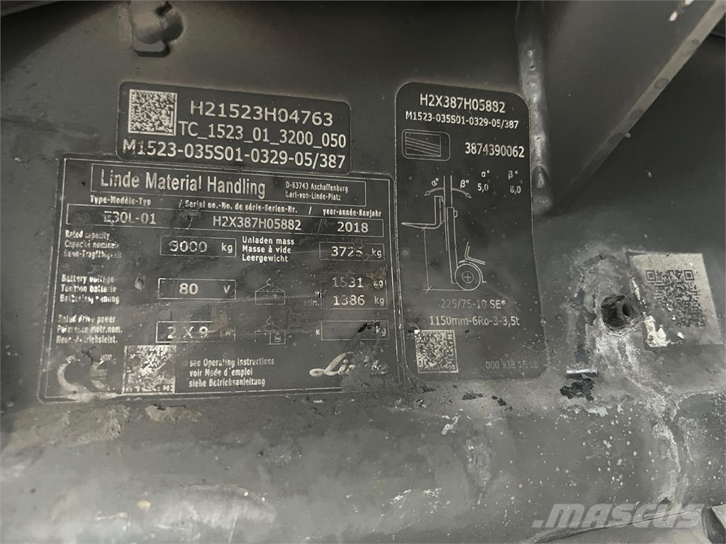 Linde E30L-01 Elektrische heftrucks