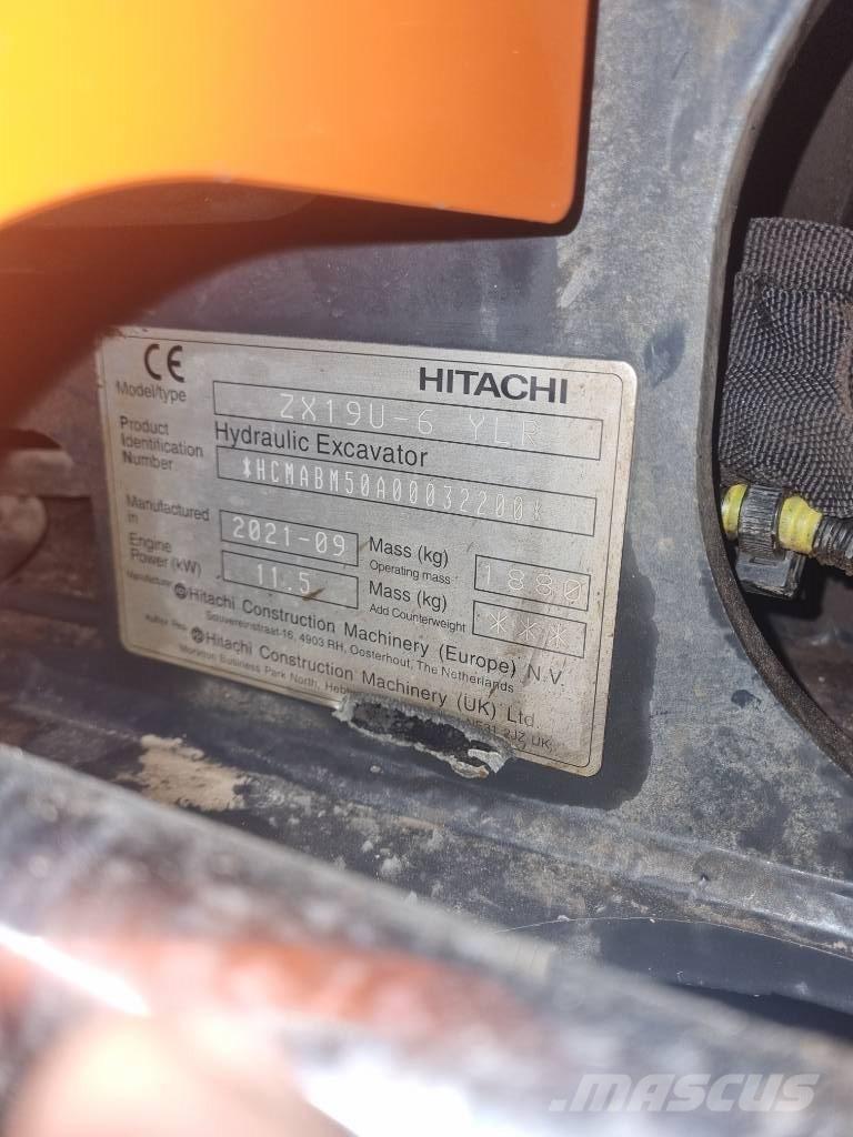 Hitachi ZX 19 U Minigraafmachines < 7t