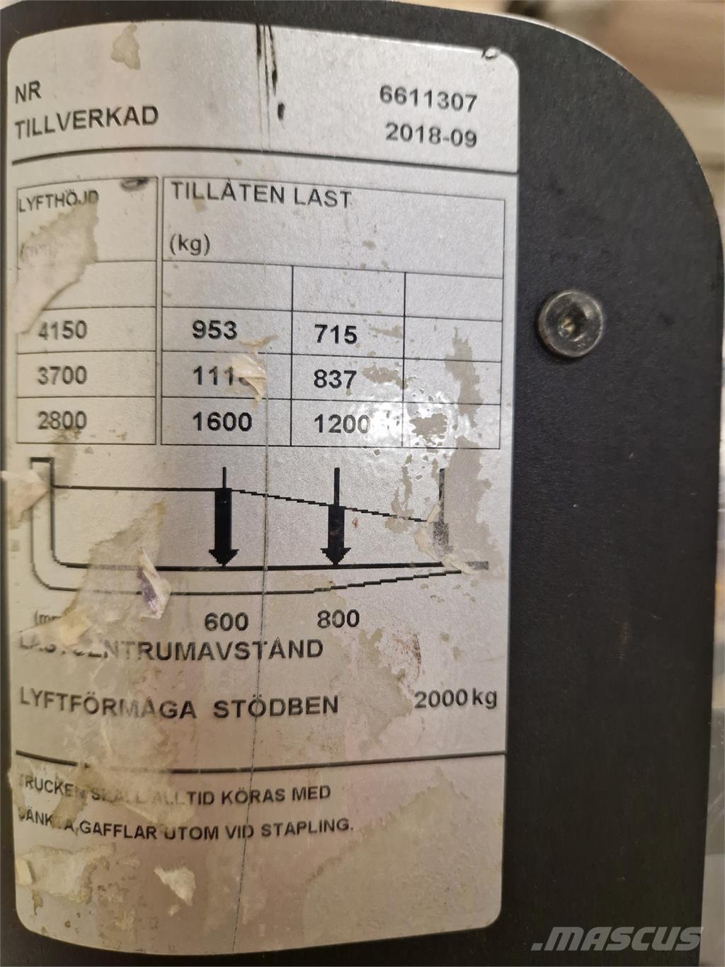 Toyota SPE160L Zelfrijdende stapelaars