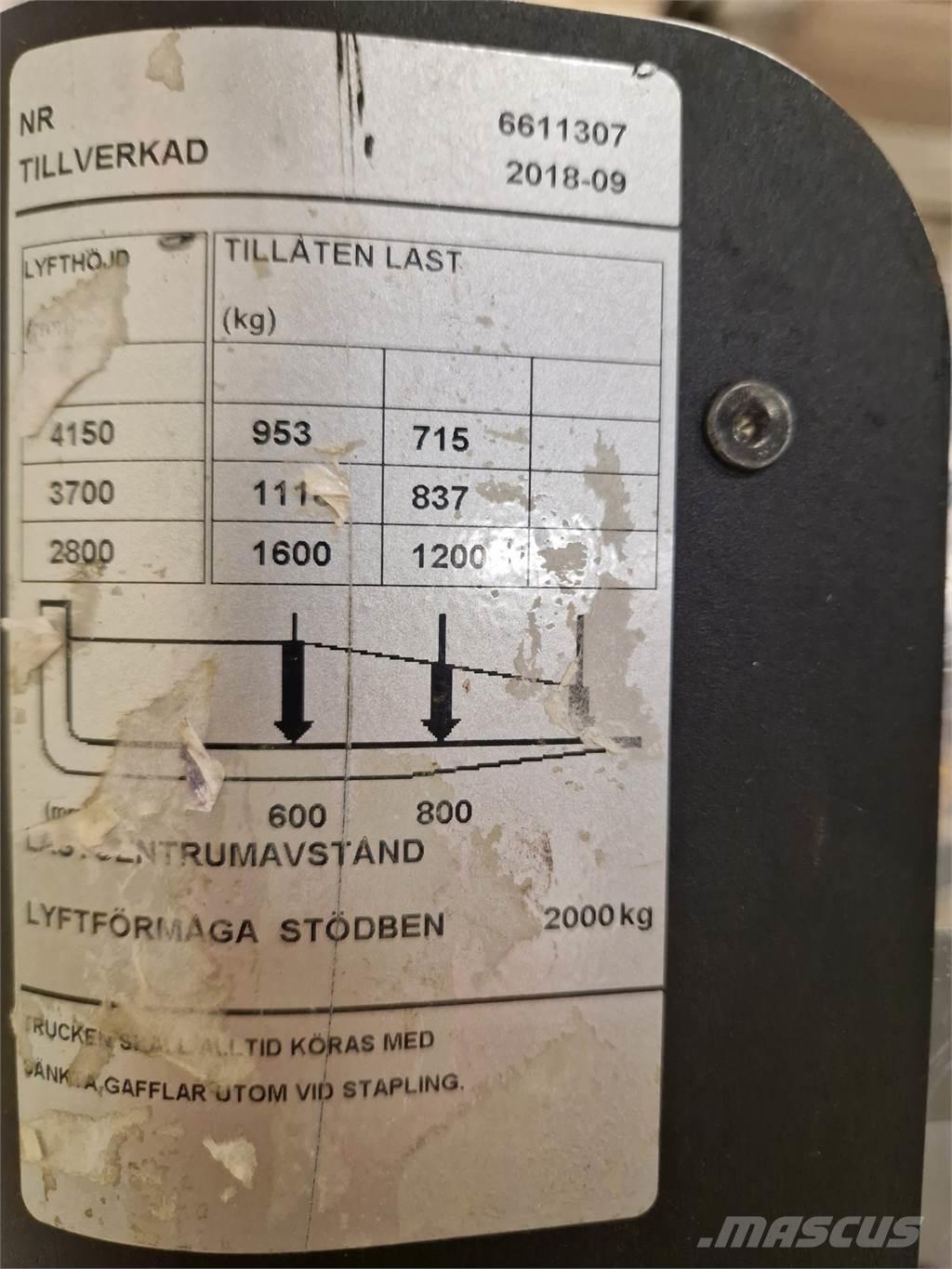 Toyota SPE160L Stapelaar meeloop