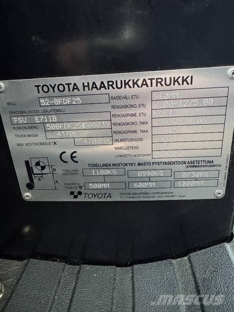 Toyota 52-8 FDF 25 Diesel heftrucks